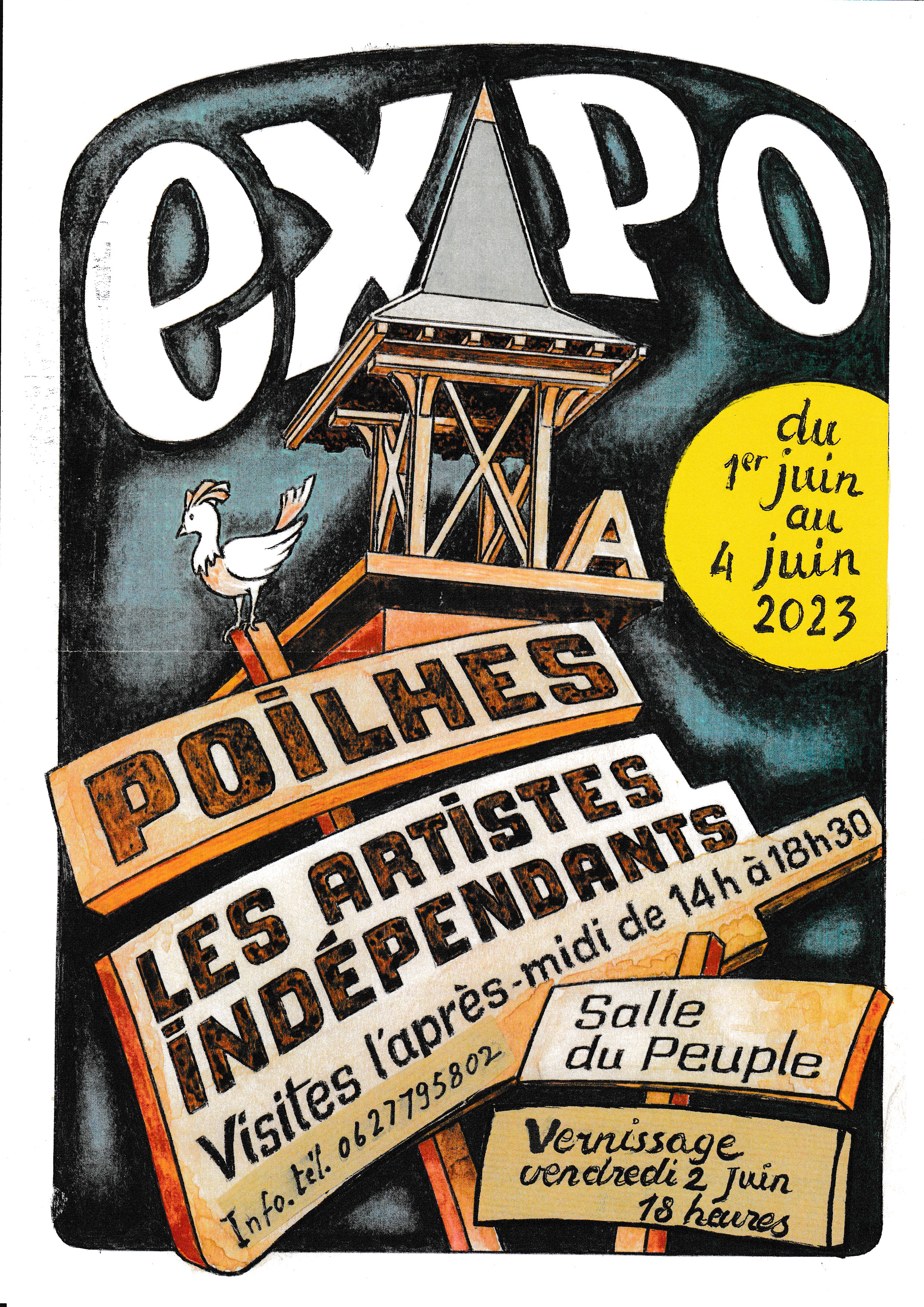 2023-06-Art. Ind. Affiche EXPO 01 06 23 Poilhes