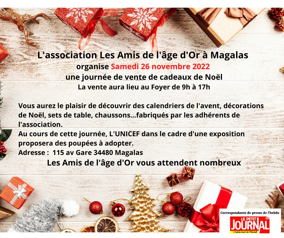 JOURNÉE DE VENTE DE CADEAUX DE NOËL