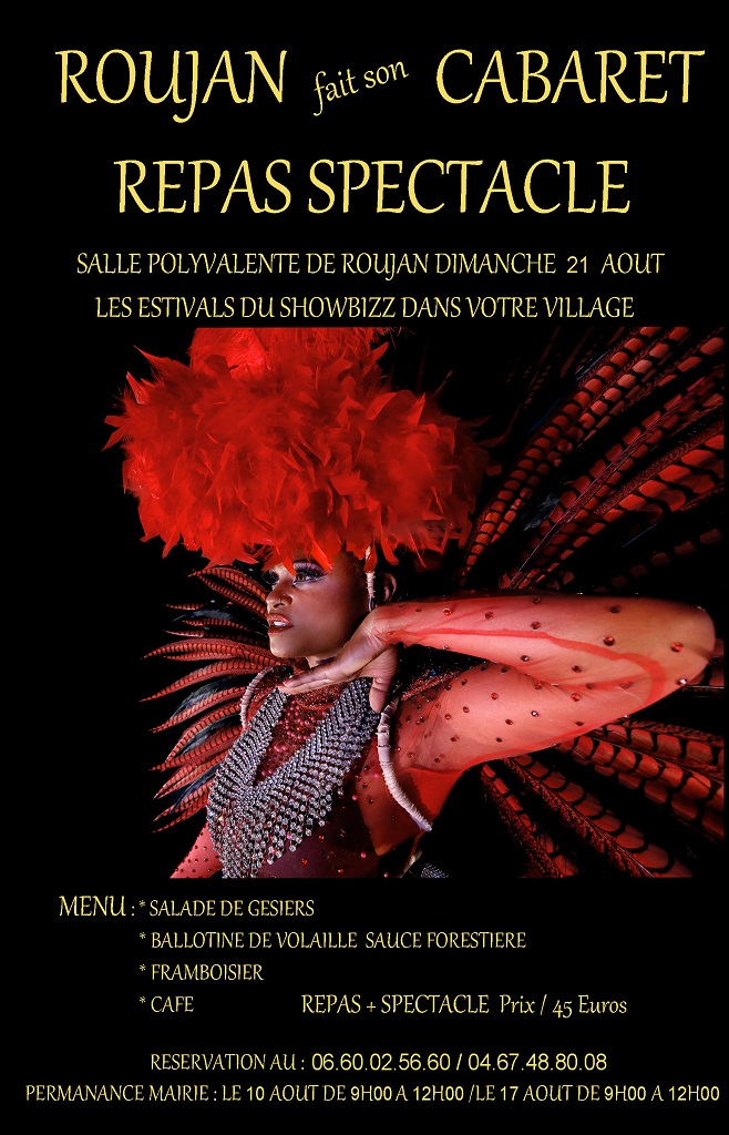 ROUJAN FAIT SON CABARET REPAS SPECTACLE