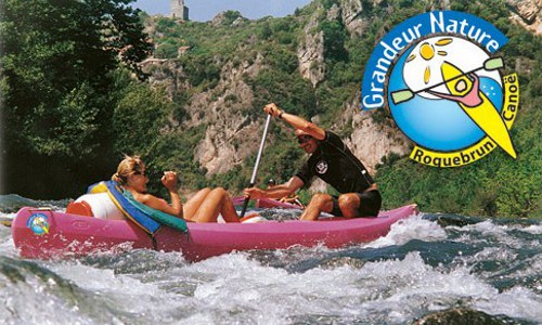 ASC - Roquebrun - Canoe - Grandeur Nature - Photo logo