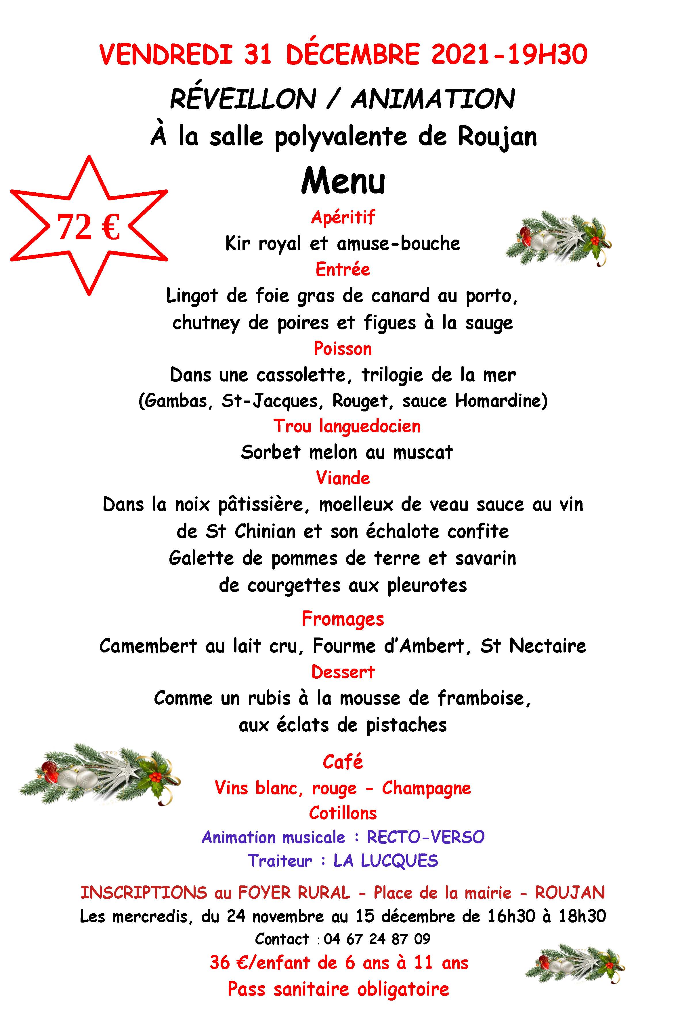 REVEILLON DE LA ST SYLVESTRE