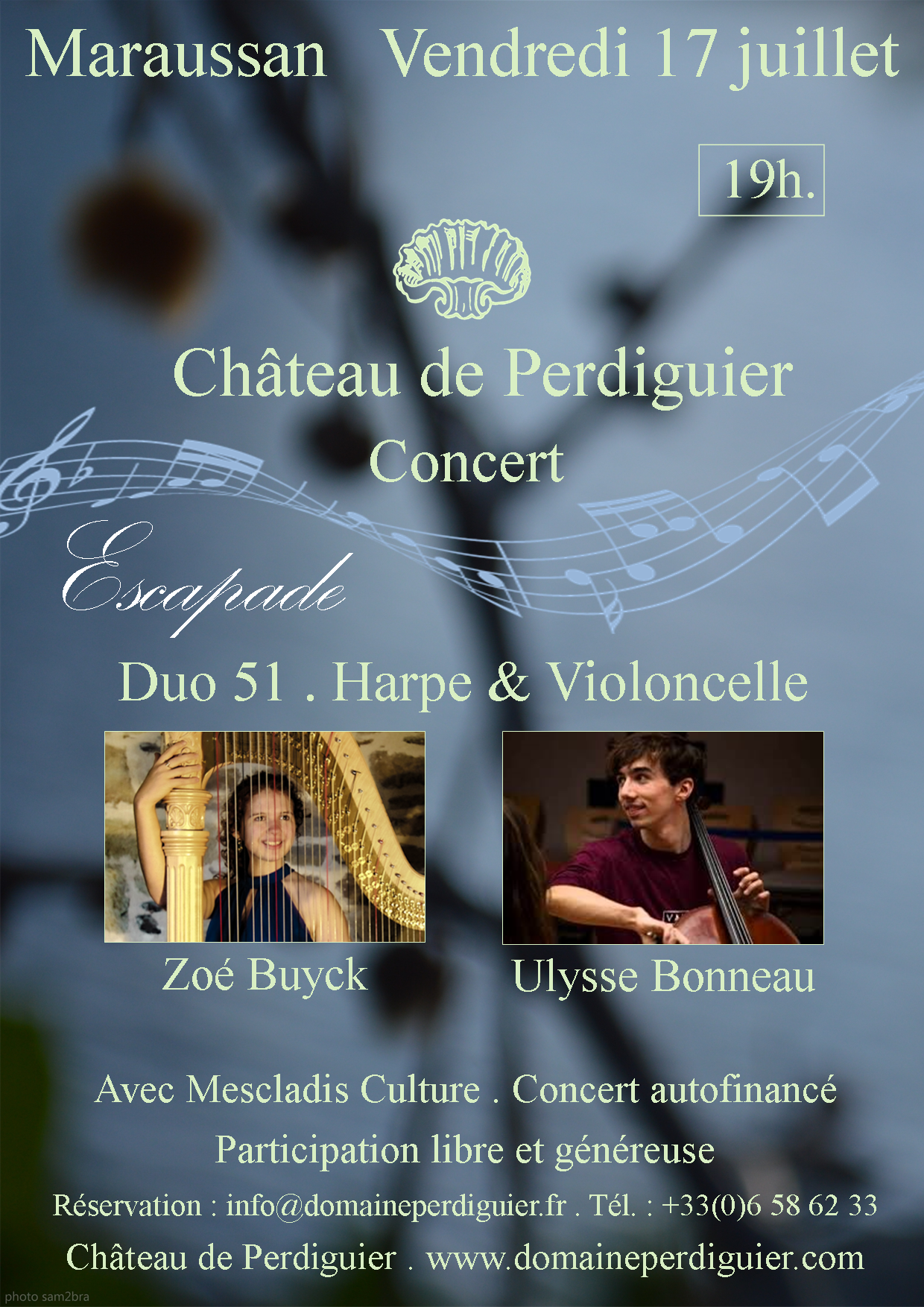 CONCERT DE HARPE ET VIOLONCELLE.