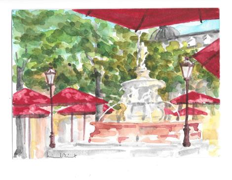 Atelier aquarelle sur site avec Nicole Bécourt Artiste peintre - 1