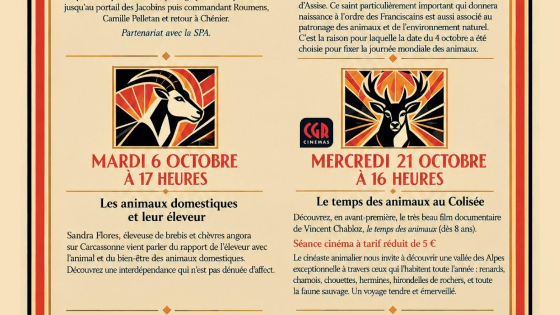 FLYER OCTOBRE LES ANIMAUX DESCRIPTIF