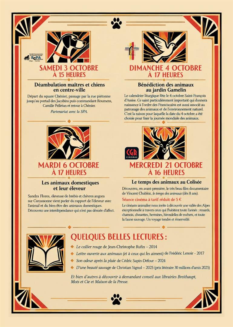 FLYER OCTOBRE LES ANIMAUX DESCRIPTIF