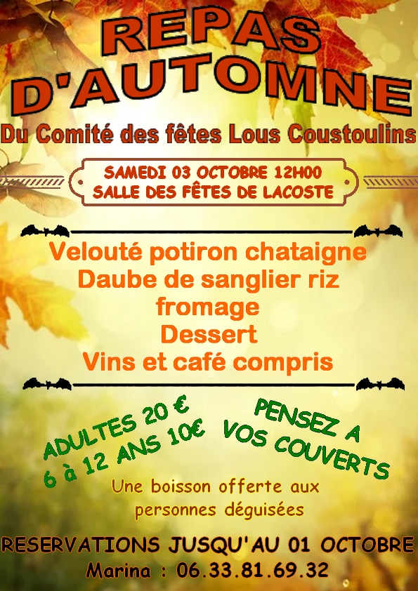 REPAS D’AUTOMNE