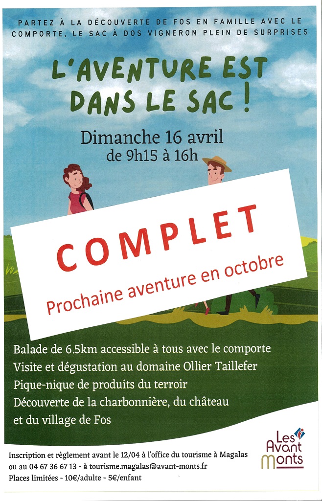 L’AVENTURE EST DANS LE SAC !