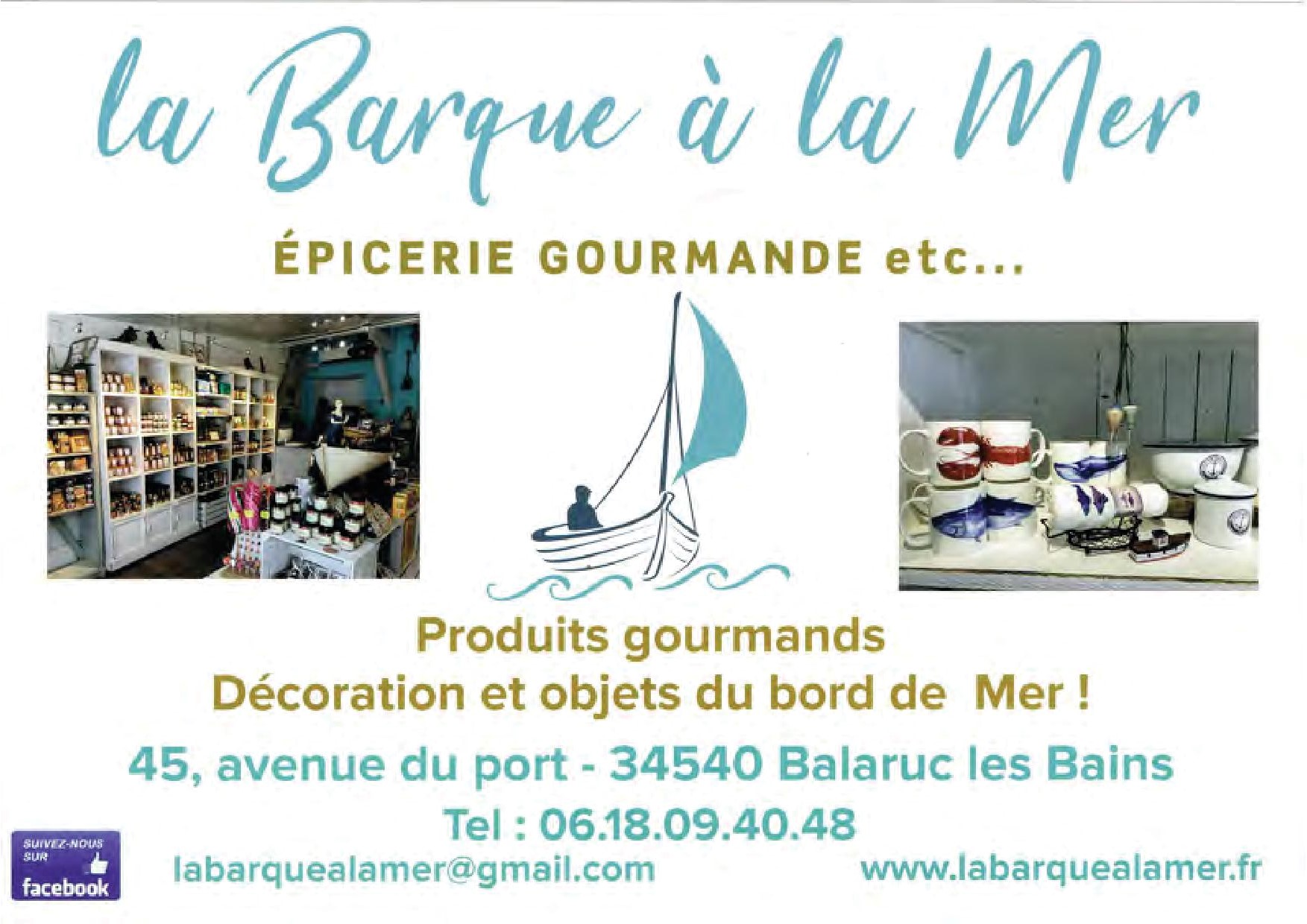 LA BARQUE A LA MER COMMERCE BALARUC LES BAINS