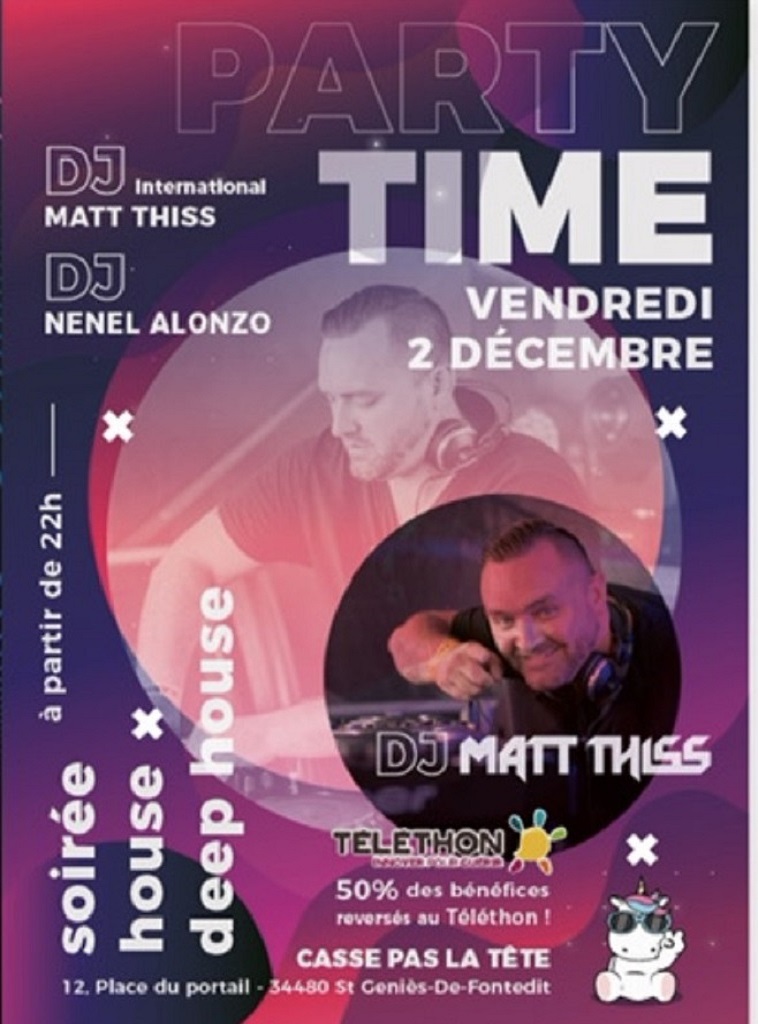 TÉLÉTHON À SAINT-GENIÈS DE FONTEDIT « SOIRÉE PARTY TIME »