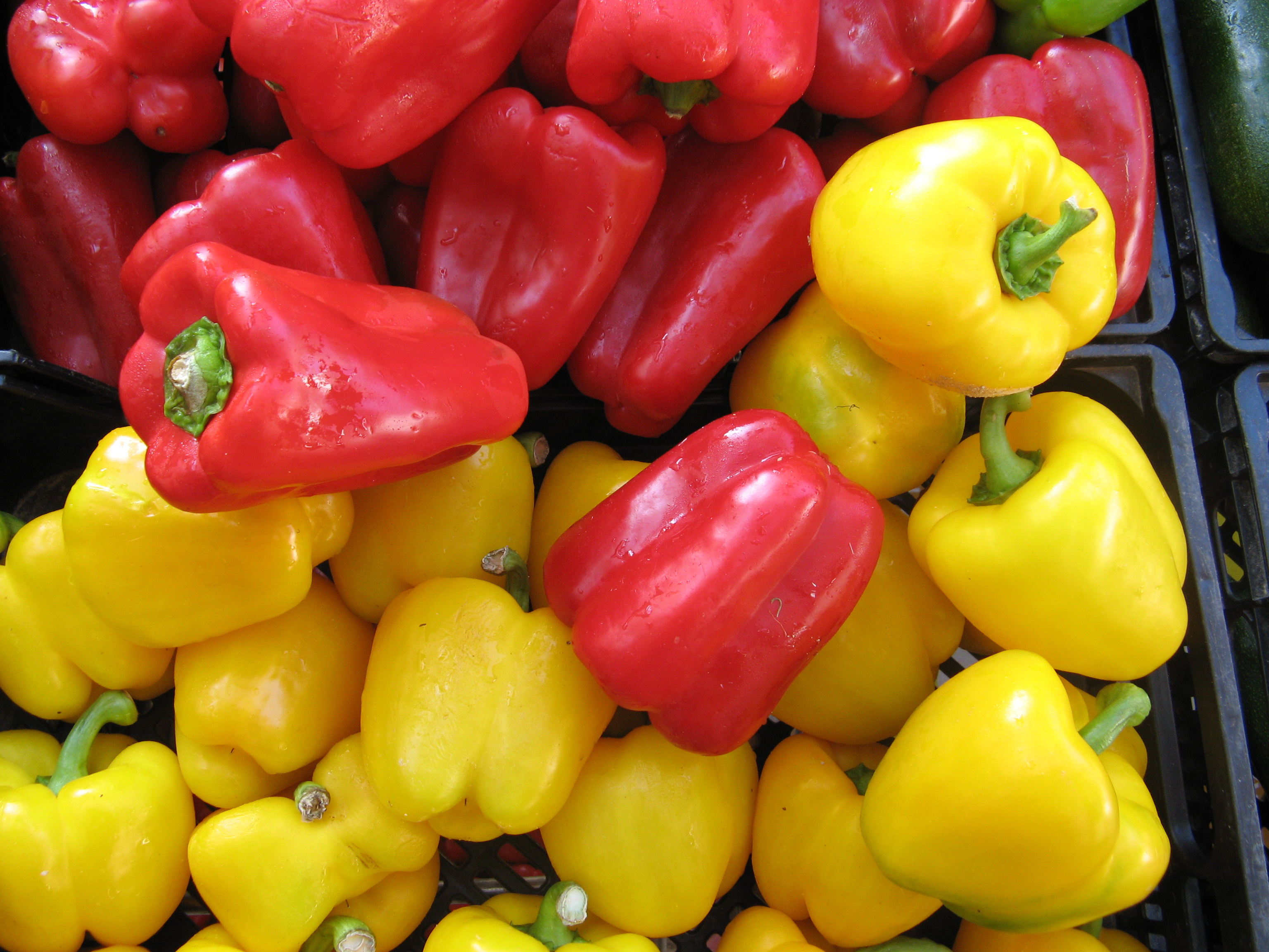 Poivrons rouge et jaune