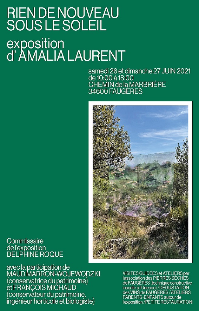RIEN DE NOUVEAU SOUS LE SOLEIL EXPOSITION D’AMALIA LAURENT