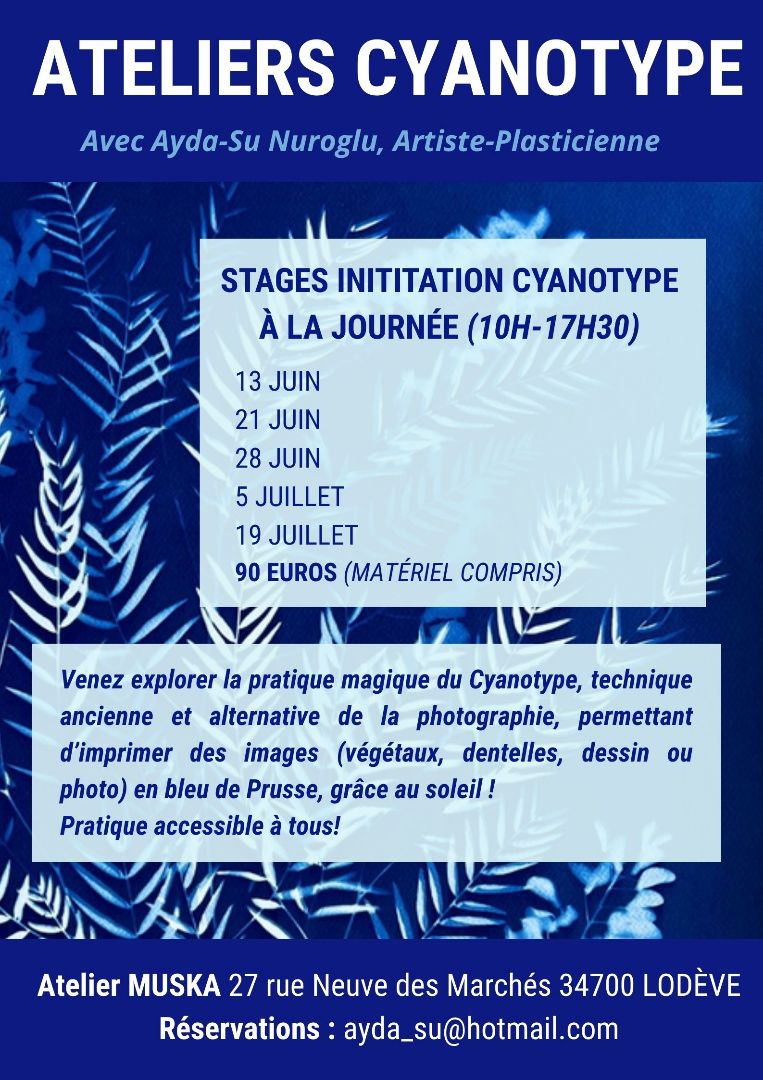 STAGES D'INITIATION AU CYANOTYPE