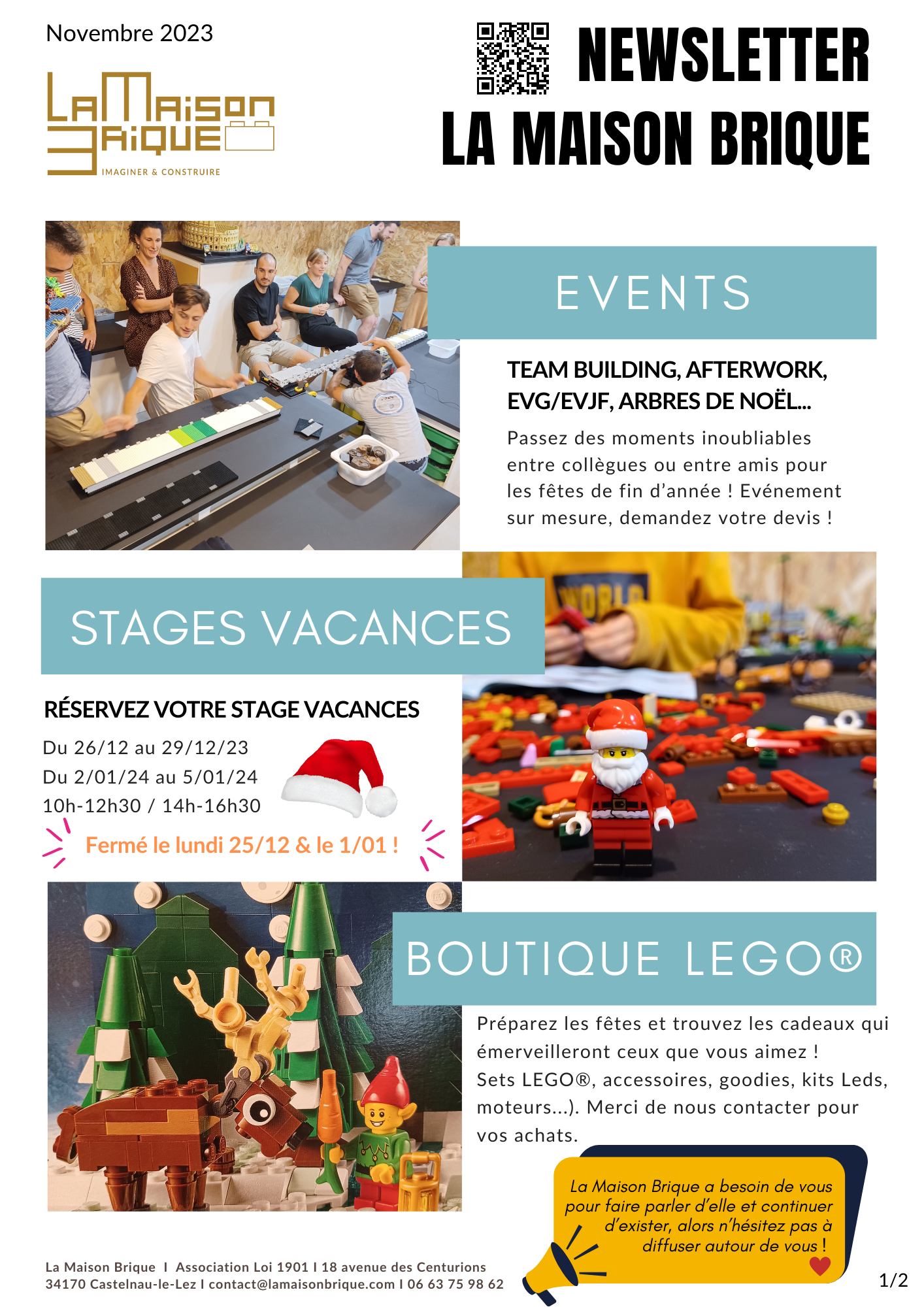 Stage vacances autour du Lego - Ludi Briques