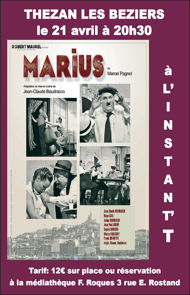 THÉÂTRE – MARIUS DE MARCEL PAGNOL