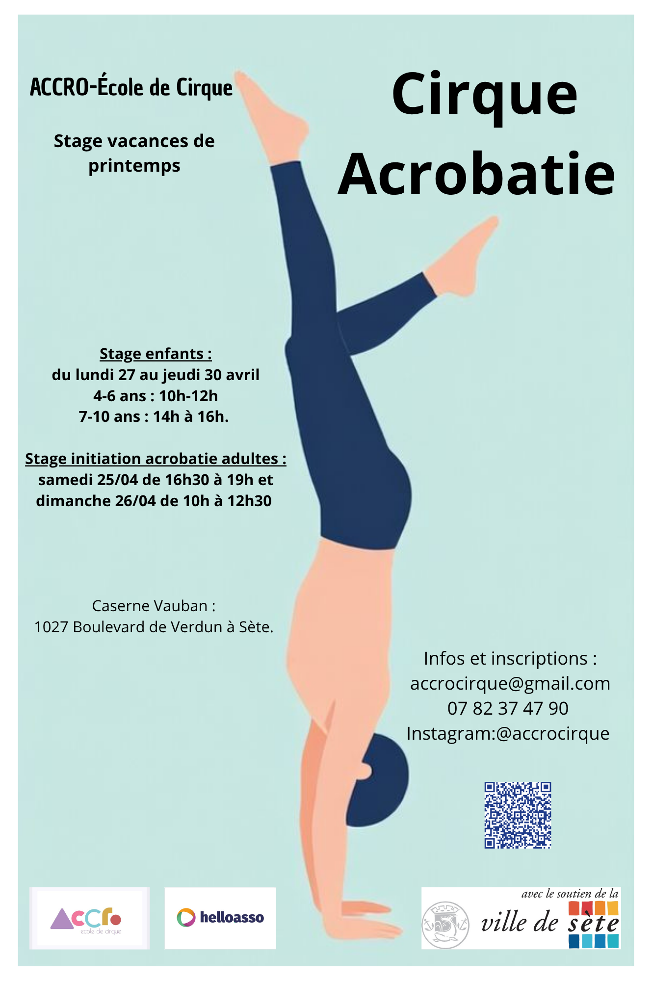 ACCRO-ECOLE DE CIRQUE : STAGE DEUX JOURS INITIATION AUX ACROBATIES DE CIRQUE POUR ADULTE DÉBUTANT.