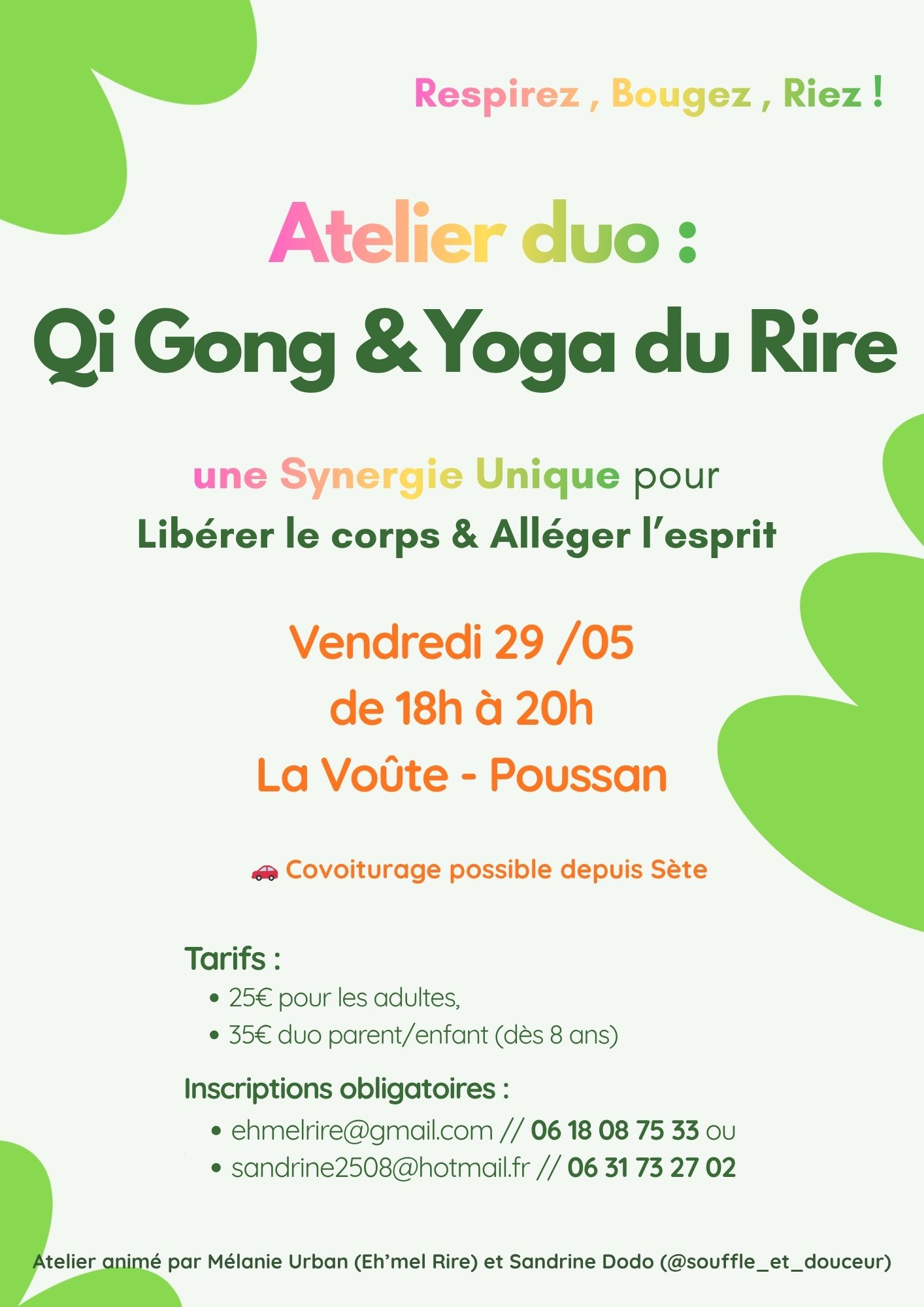 ATELIER DUO : QI GONG & YOGA DU RIRE