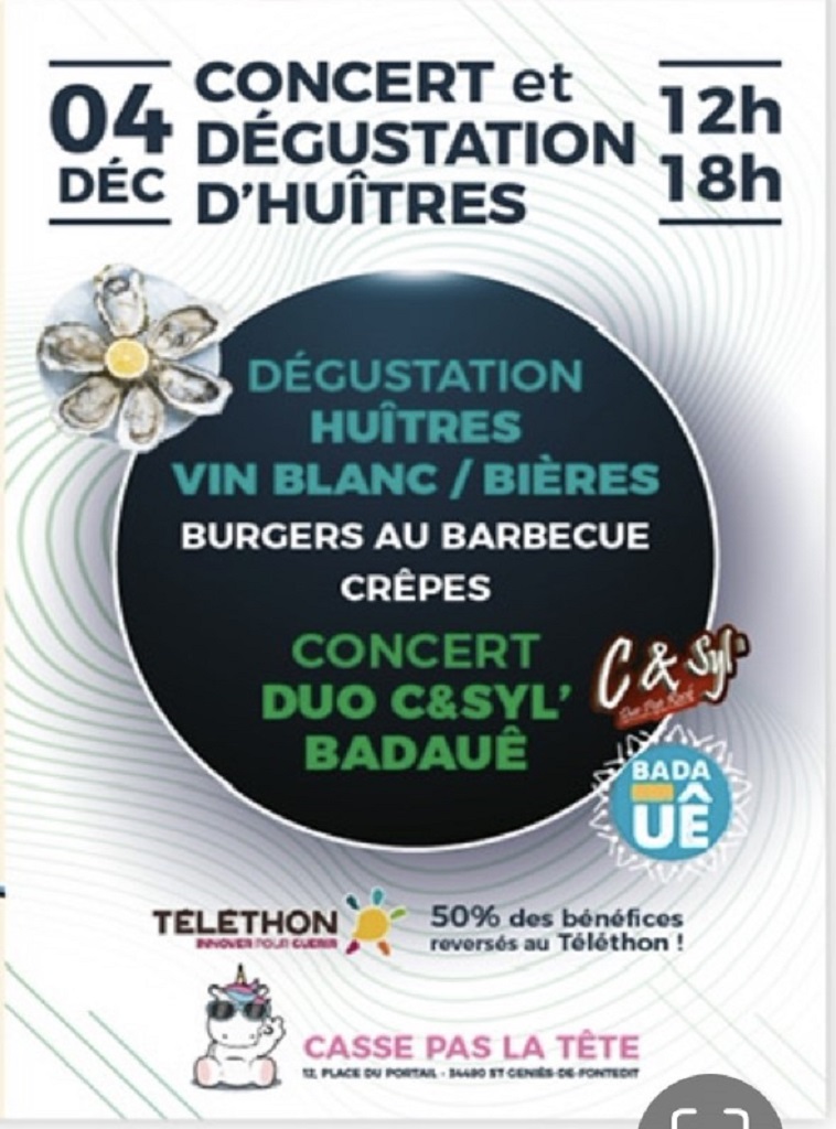 TÉLÉTHON À SAINT-GENIÈS DE FONTEDIT « CONCERT »