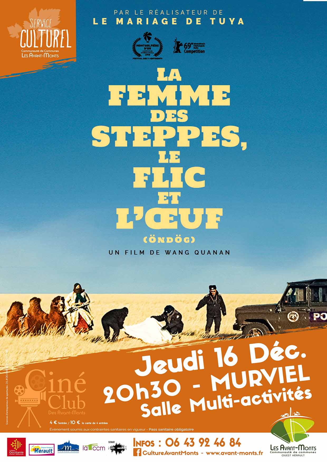 CINÉ-CLUB « LA FEMME DES STEPPES, LE FLIC ET L’OEUF