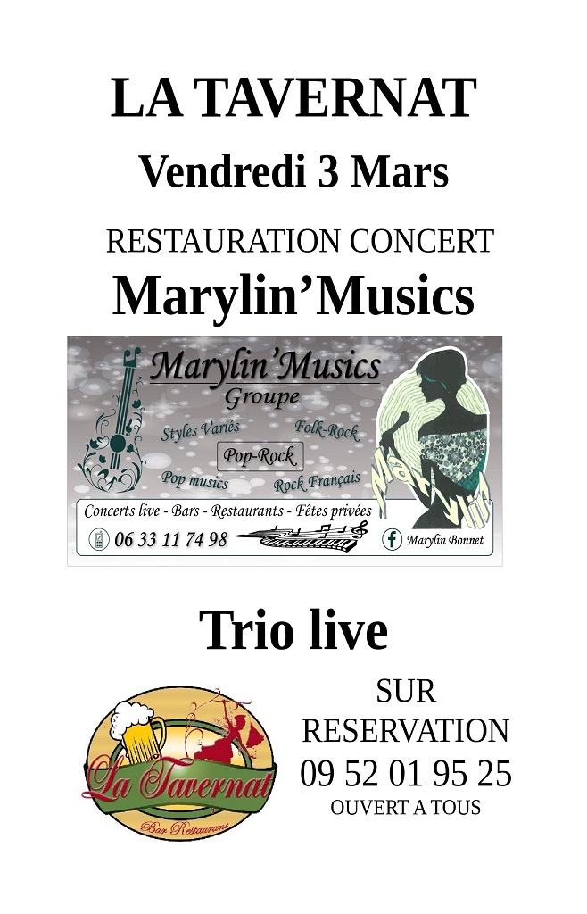 RESTAURATION CONCERT « MARILYN MUSICS »