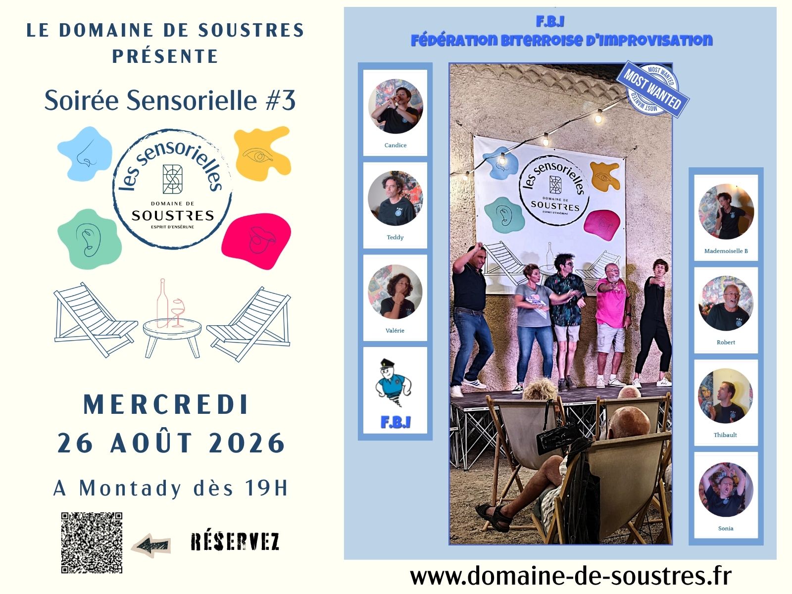 SOIREE SENSORIELLE 26/08/26 - THEATRE D'IMPROVISATION — visuel événement